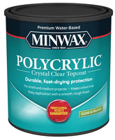Minwax Polycrylic 611114444 Protective Finish, Ultra Flat, Liquid, 1 qt